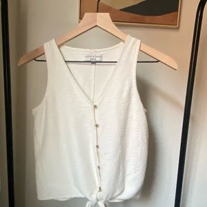 texture & thread madewell tie front tank